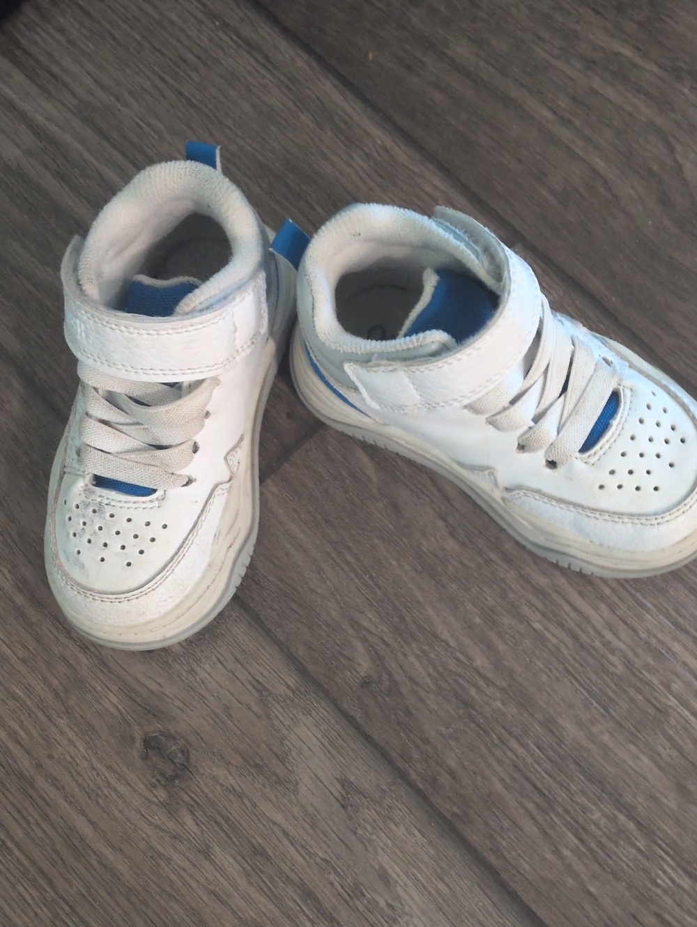 OshKosh B'gosh White and Blue Kids Sneakers